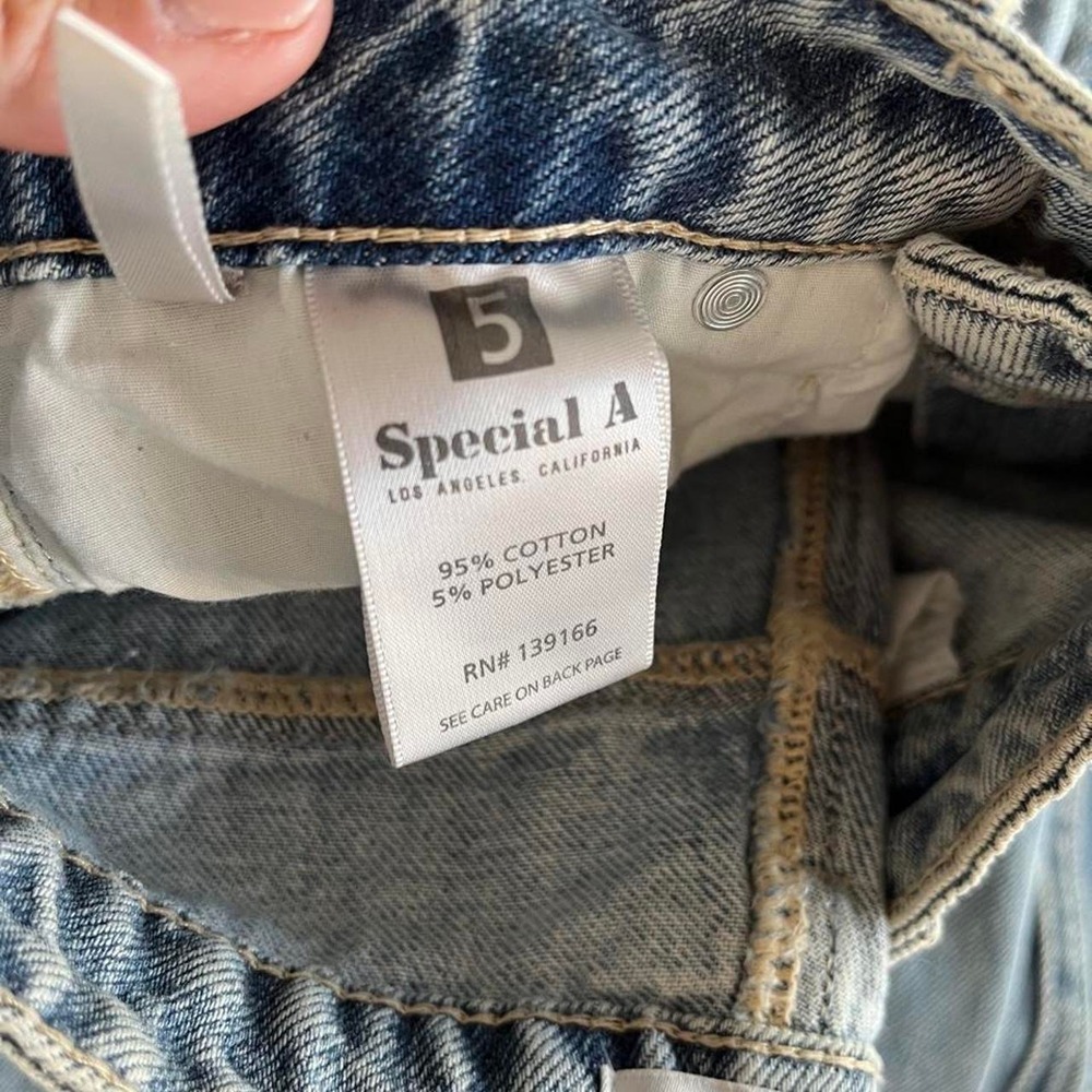 Special A Y2K Wide Leg Blue Denim Jeans NWT Sz 5 - Picture 7 of 8